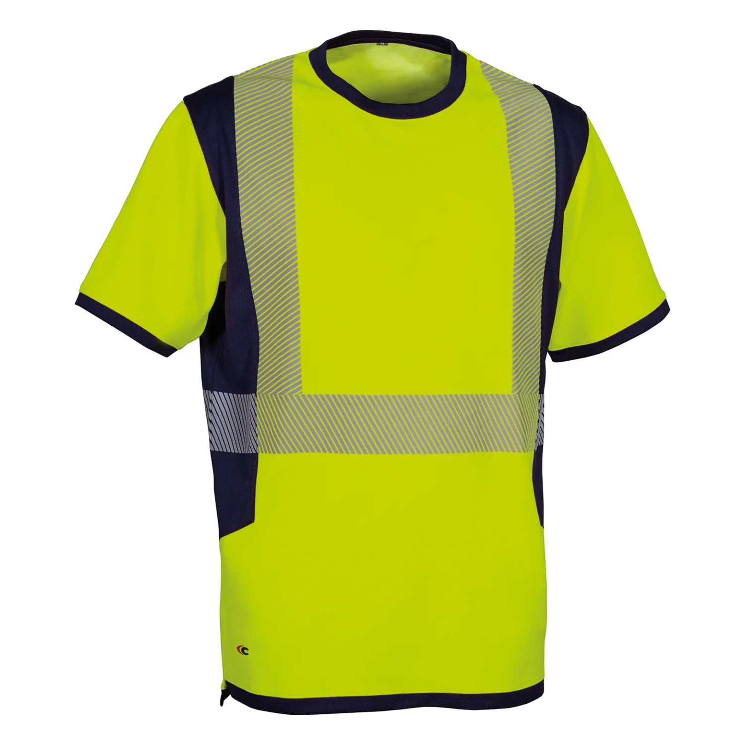 COFRA Parham láthatósági rövidujjú póló Hivis sárga/sötétkék