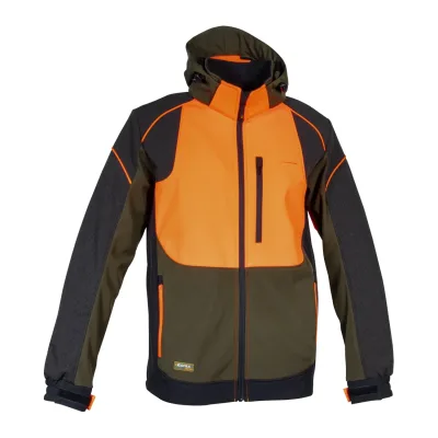 COFRA Seewald (04 BARNA/FEKETE/ARANCIO elasztikus softshell dzseki