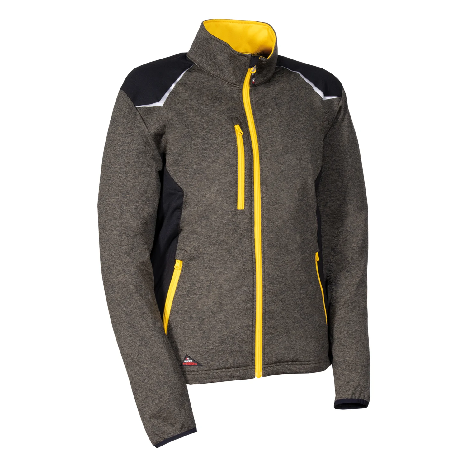 COFRA Tilburg repet stretch pulóver 300GR pulóverek és kardigán Barna/fekete/hivis sárga