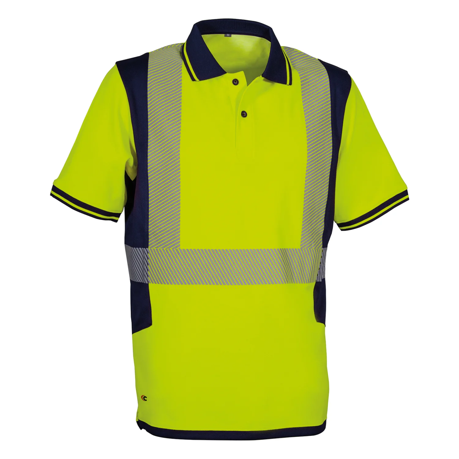 COFRA Tilcara láthatósági rövidujjú póló Hivis sárga/sötétkék