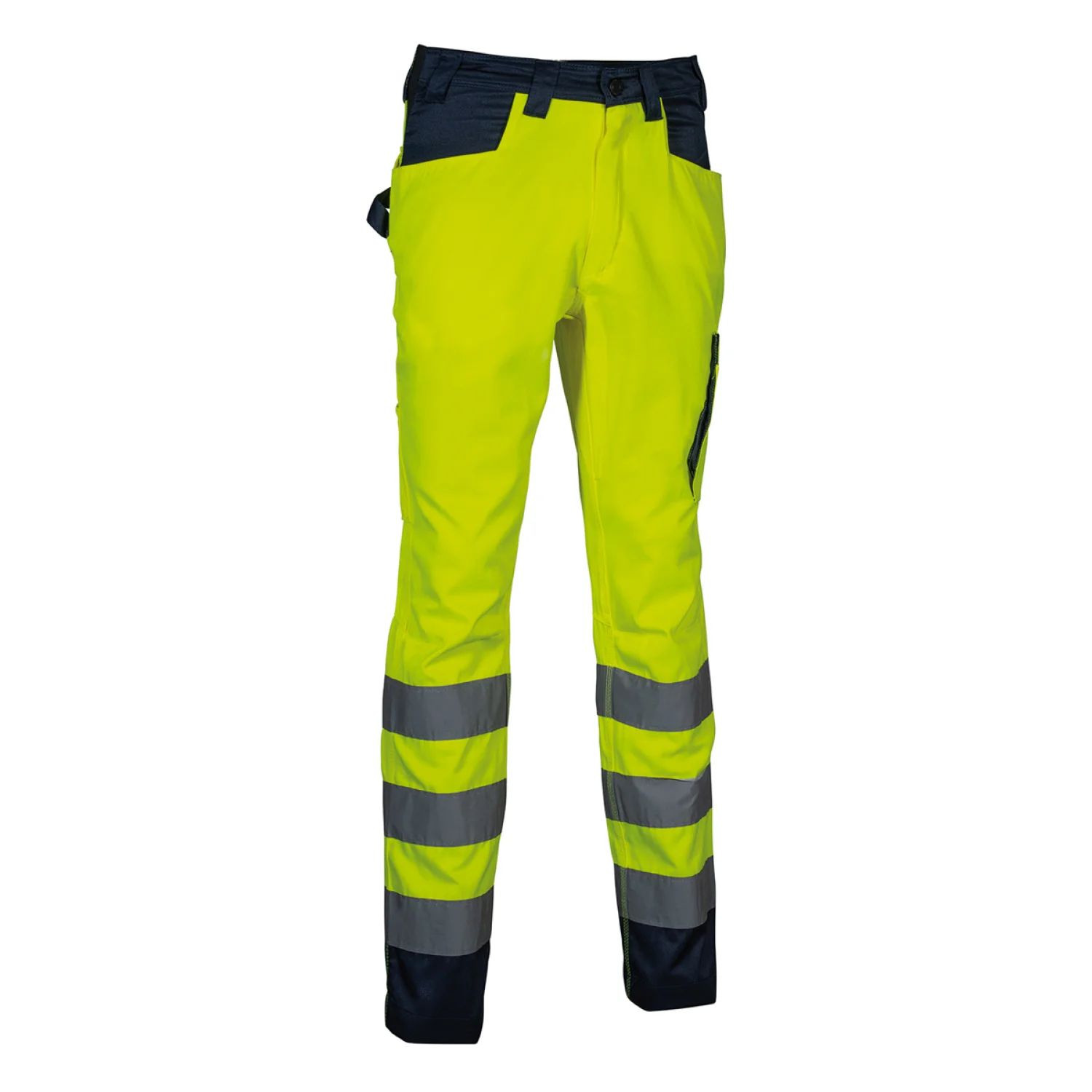 COFRA Upata láthatósági derekas nadrág Borostyán fluo/sötétkék