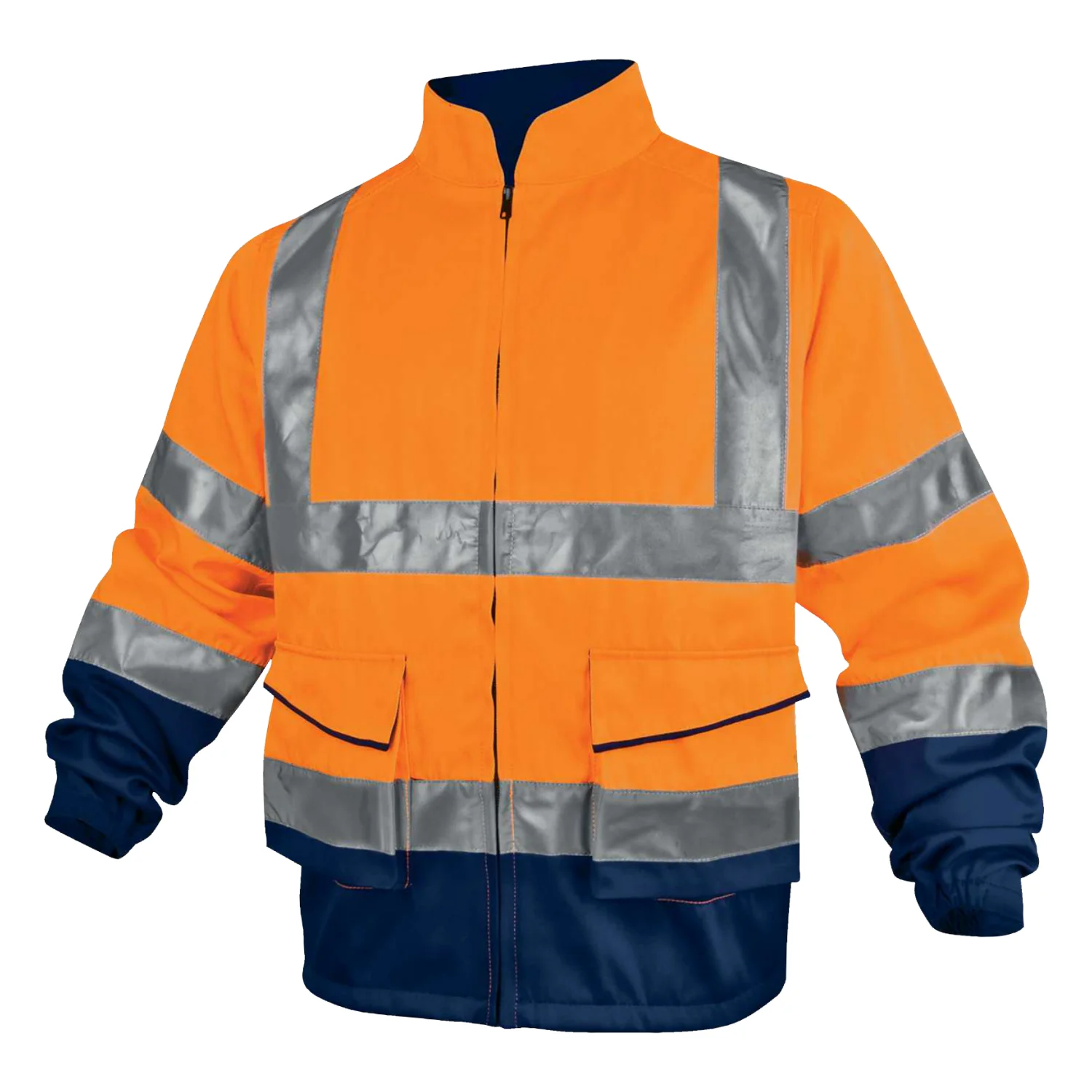 Delta Plus PHVE2 jól láthatósági workwear – kabát Fluo narancssárga-tengerészkék