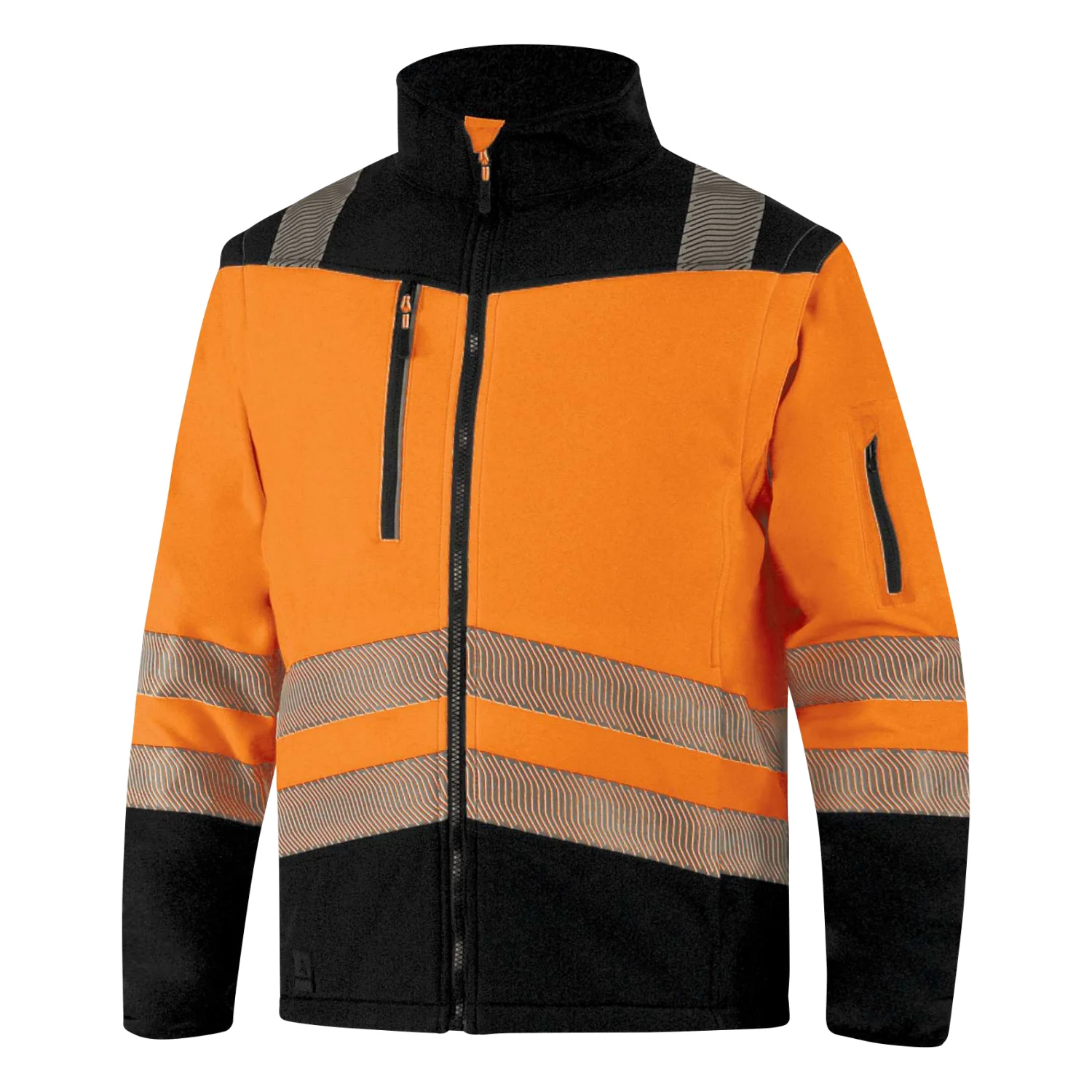 Delta Plus Socciahv jól láthatósági outdoor – softshell kabát Fluo narancssárga-fekete