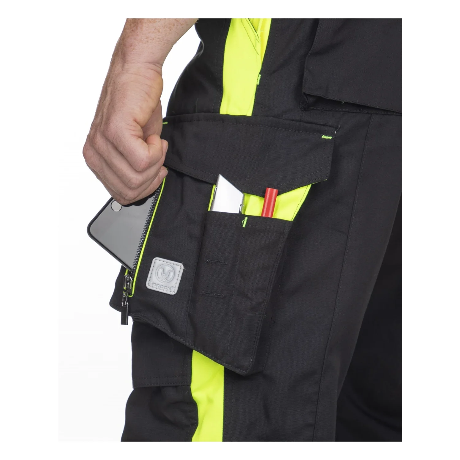 Derekas nadrág ARDON®NEON WINTER Fekete/sárga