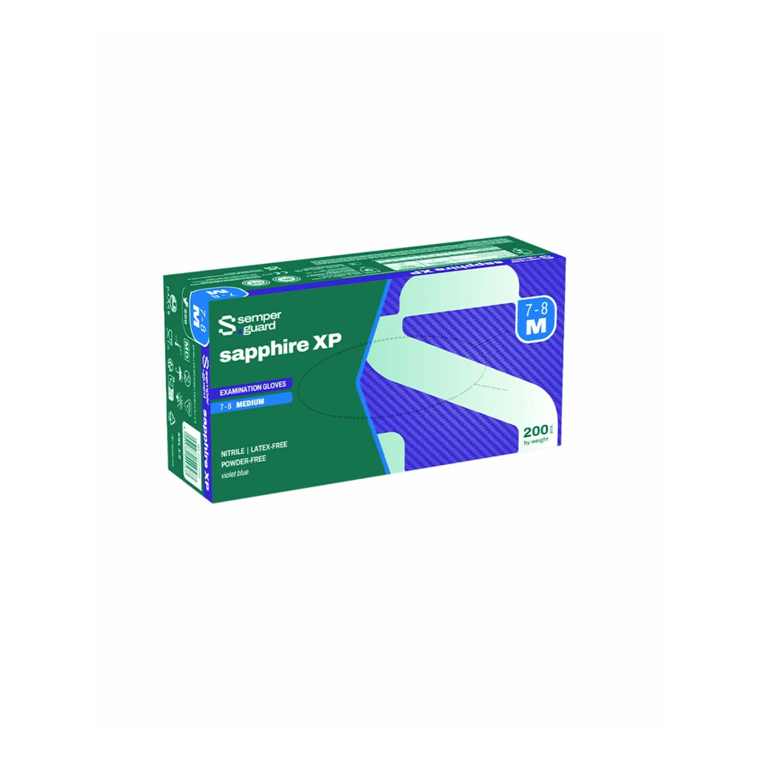 Egyéb Eldobható kesztyű semperguard® sapphire XP black púdermentes (korábban STYLE) Fekete
