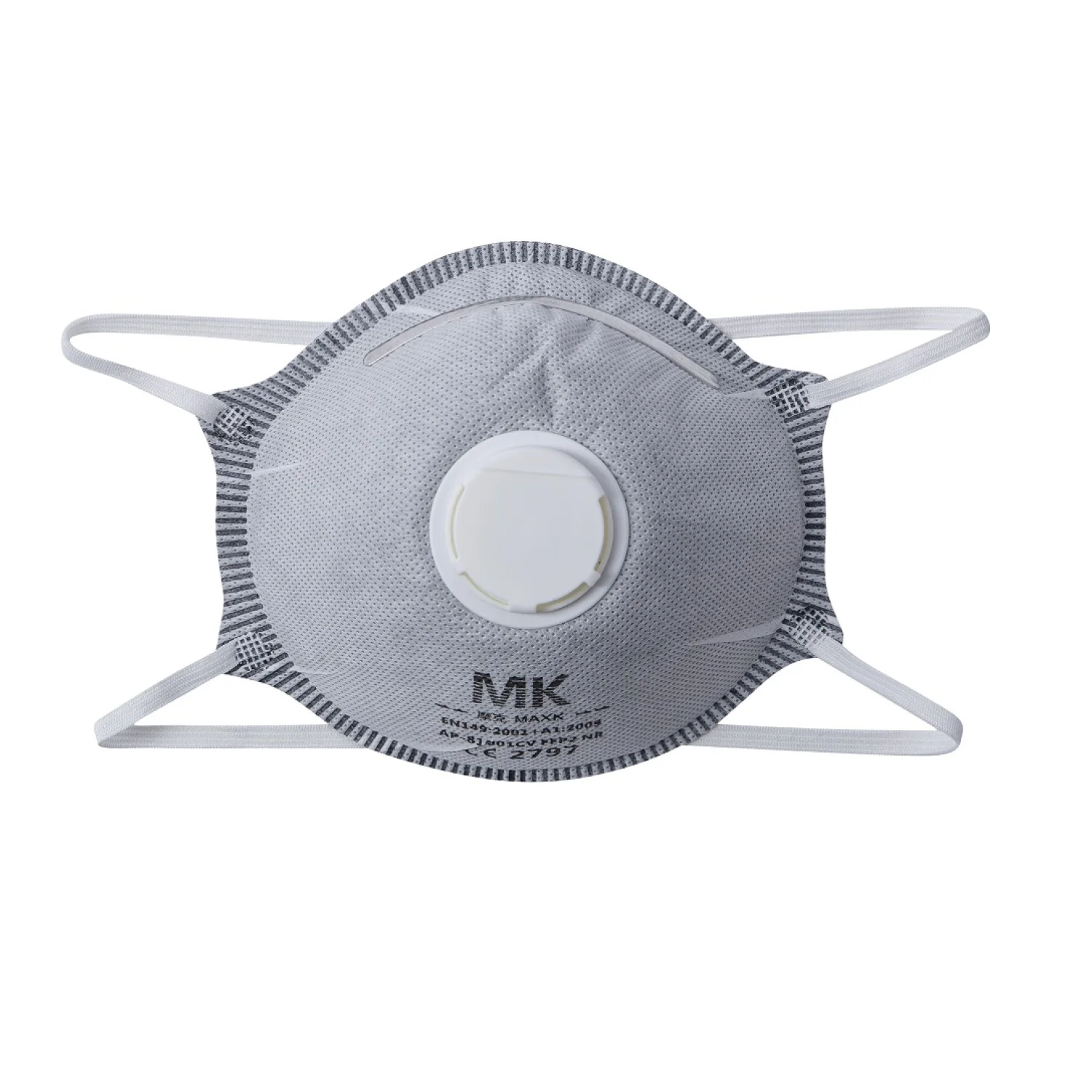 Egyéb Respirátor AP81001CV:alakíított (CUP) FFP2 szeleppel és előszűrővel aktív szénnel csom. 10db ffp2 maszk