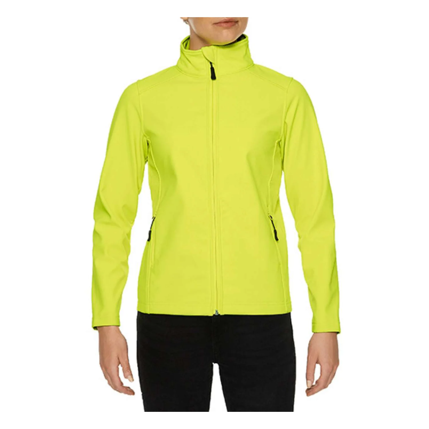 Gildan Hammer női softshell kabát Biztonsági zöld