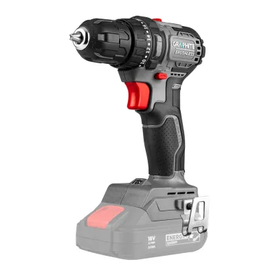 GRAPHITE Akkus szénkefementes fúró, csavarozó ENERGY+, 18V, kompakt, 10mm-es tokmány, akku nélkül akkus gép