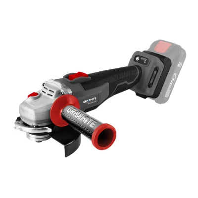 GRAPHITE Akkus szénkefementes sarokcsiszoló, ENERGY+ 18V, 125mm, 3 fordulatszám fokozattal, akku nélkül akkus gép
