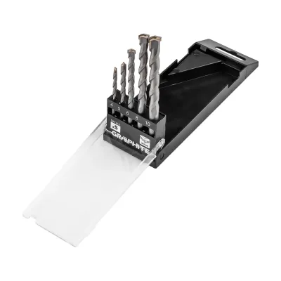 GRAPHITE Betonfúró készlet, hengeres szárú, 5db-os, 4-10mm fúrószár