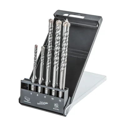 GRAPHITE Betonfúró készlet SDS PLUS 5, 6 x110mm + 8, 10, 12 x160mm, 4 élű, 5db fúrószár