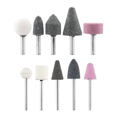 GRAPHITE Csapos köszörűkő készlet 10db felsőmaró-tartozék