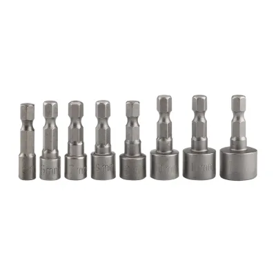 GRAPHITE Csavarbehajtó készlet, hatlapfejű csavarokhoz, 1/4"-os szárral, 5-13mm, 8db-os csavarhúzók és bitfej