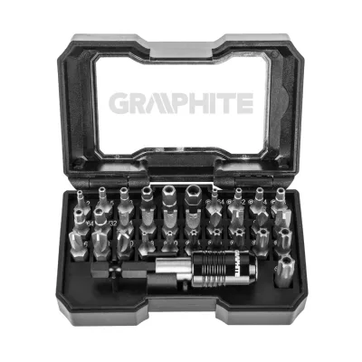 GRAPHITE Csavarhúzó bitkészlet, 32db csavarhúzók és bitfej