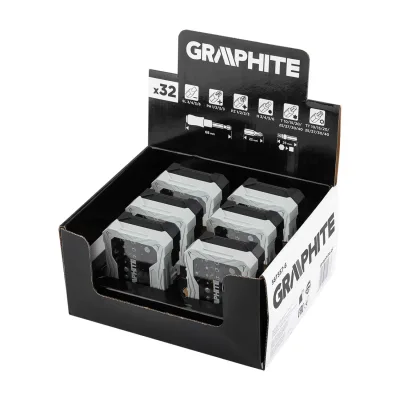 GRAPHITE Csavarhúzó bitkészlet 56T557 6db, displayben csavarhúzók és bitfej