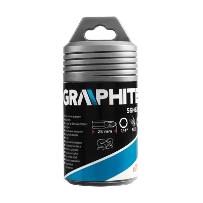GRAPHITE Csavarhúzó bitkészlet PH2, 25mm, 100db csavarhúzók és bitfej