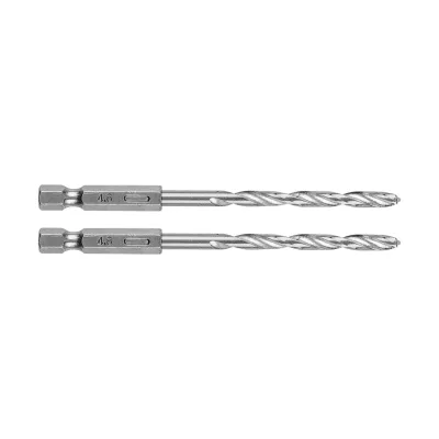 GRAPHITE Csigafúró, 1/4" hatszög szárral, HSS DIN338, 4.8mm, 2db fúrószár