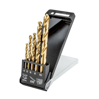 GRAPHITE Csigafúró készlet HSS Titán bevonattal 4-10mm, 5db fúrószár