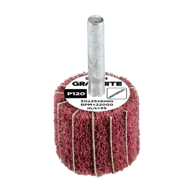 GRAPHITE Csiszolókerék csapos 30x25x6mm, P120 köszörűkorong