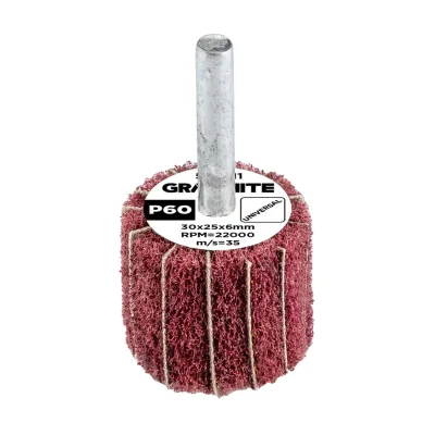 GRAPHITE Csiszolókerék csapos 30x25x6mm, P60 köszörűkorong