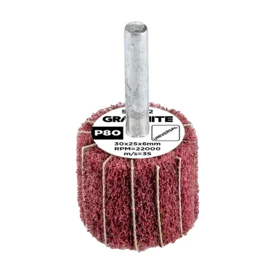 GRAPHITE Csiszolókerék csapos 30x25x6mm, P80 köszörűkorong