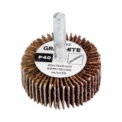 GRAPHITE Csiszolókerék csapos 40x15x6mm, P40, min. rendelés: 3db köszörűkorong