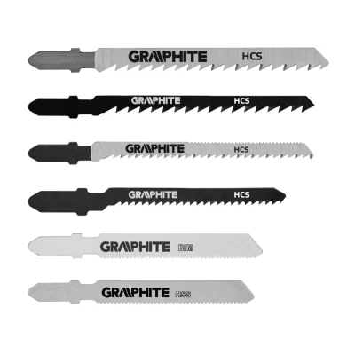 GRAPHITE Dekopírfűrészlap készlet, T-befogó, fém-fa-műanyag-rétegelt lemez, 6db