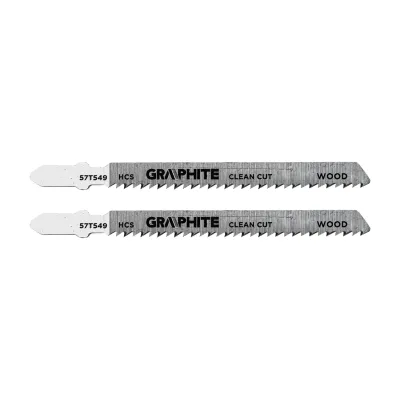 GRAPHITE Dekopírfűrészlap, T-befogó, HCS, 10TPI, 74/100mm, fa-rétegelt lemez, 2db