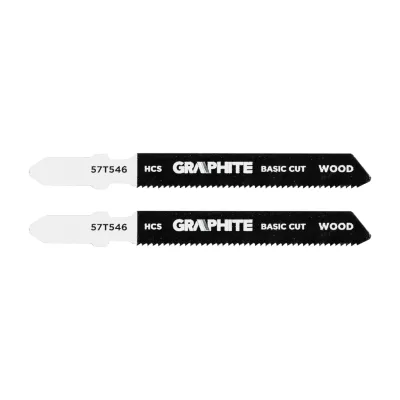 GRAPHITE Dekopírfűrészlap, T-befogó, HCS, 21TPI, 50/76mm, fa-rétegelt lemez, 2db