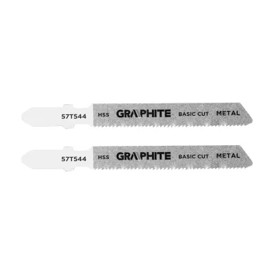 GRAPHITE Dekopírfűrészlap, T-befogó, HCS, 21TPI, 50/76mm, fém, 2db