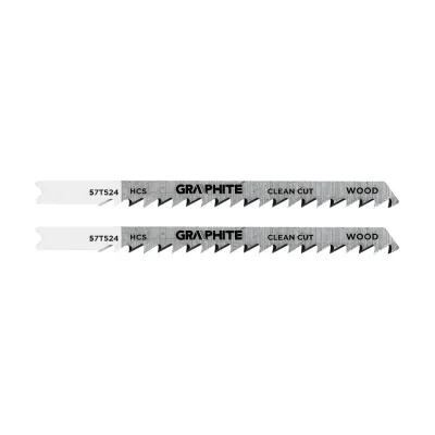 GRAPHITE Dekopírfűrészlap, U-befogó, HCS, 6TPI, 74/100mm, fa-rétegelt lemez, 2db