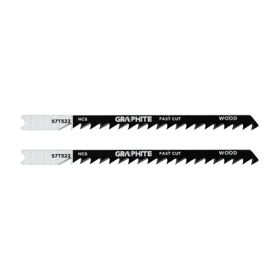 GRAPHITE Dekopírfűrészlap, U-befogó, HCS, 6TPI, 75/100mm, fa-rétegelt lemez, 2db