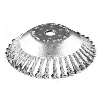 GRAPHITE Drótkorong, fazékkefe sodrott 200x25,4mm benzines kaszákhoz