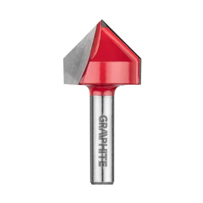 GRAPHITE Felsőmaró kés, V-horonymaró 25.4x25.4mm, 8mm felsőmaró-tartozék