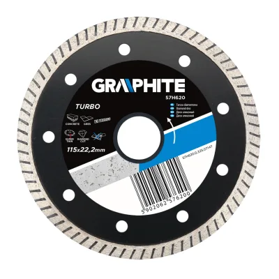 GRAPHITE Gyémánt vágókorong 115mm turbo vékony