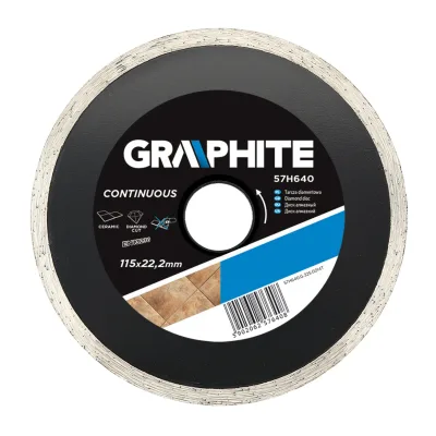 GRAPHITE Gyémánt vágókorong 115mm vizes