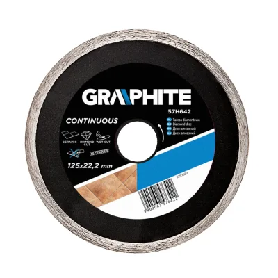 GRAPHITE Gyémánt vágókorong 125mm vizes