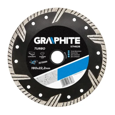 GRAPHITE Gyémánt vágókorong 180mm turbo