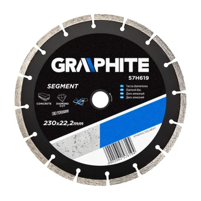 GRAPHITE Gyémánt vágókorong 230mm szegmenses