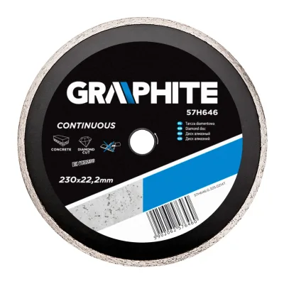 GRAPHITE Gyémánt vágókorong 230mm vizes