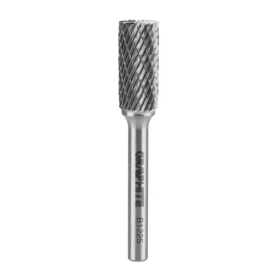 GRAPHITE Keményfém marófej, turbómaró, B, hengeres, frontélezéssel, 12x25mm, szár méret 6x45mm
