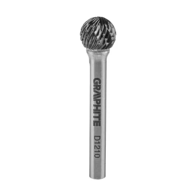 GRAPHITE Keményfém marófej, turbómaró, D, gömb, 12x10mm, szár méret 6x45mm