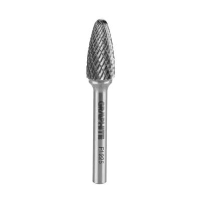 GRAPHITE Keményfém marófej, turbómaró, F csúcsíves, 12x25mm, szár méret 6x45mm