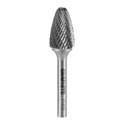 GRAPHITE Keményfém marófej, turbómaró, F csúcsíves, 16x25mm, szár méret 6x45mm