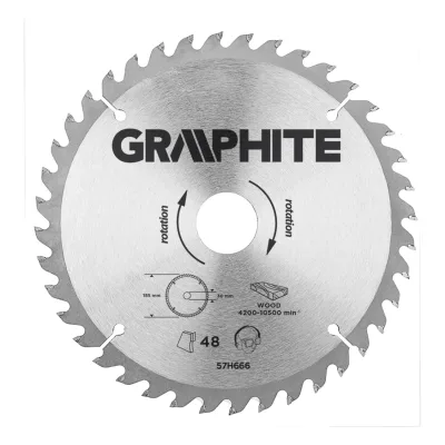 GRAPHITE Körfűrészlap keményfém fogakkal, 190x30mm, 40 fog