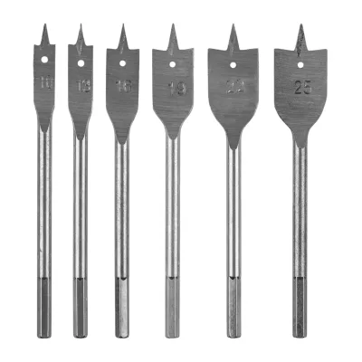 GRAPHITE Lapos marófúró készlet, 1/4" hatszög szár, 10,13,16,19,22.25mm fúrószár
