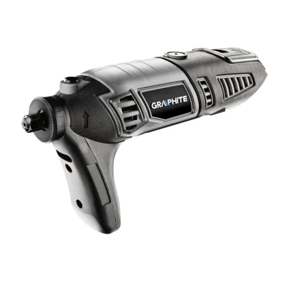 GRAPHITE Mini fúró- és csiszológép 170W, fordulatszám kijelző, 190db kiegészítő, kofferben