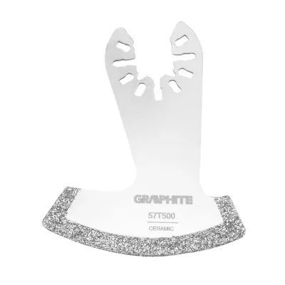 GRAPHITE Multigép, rezgőgép lap, HCS, gyémántszemcsés, 60mm, íves vágó, kerámiához fűrészlap