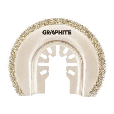GRAPHITE Multigép, rezgőgép lap, HCS, gyémántszemcsés, 85mm, félköríves vágó, kerámiához fűrészlap
