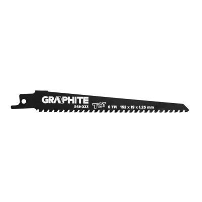 GRAPHITE Orrfűrészlap, HM, 152x19x1.25mm, 6TPI